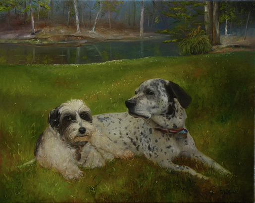 Pet portraits, Oil painting, Atlanta 